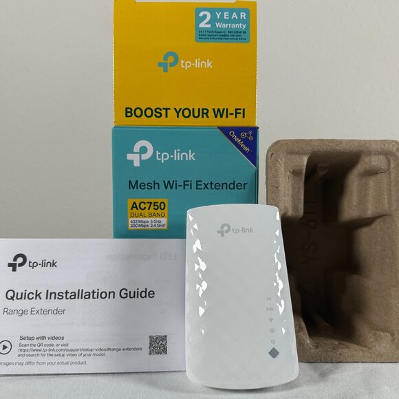 TP-Link AC750 Mesh Wi-Fi Range Extender RE220 – Dual Band 2.4GHz/5GHz, OneMesh - Picture 8 of 12
